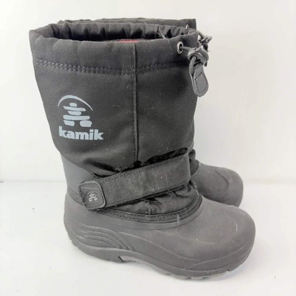 Kamik Snow Boots Little Kids Size 13 Black Waterproof Insulated Winter‎ Boots